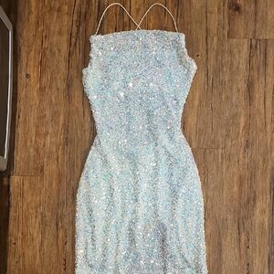Sparkling Sequin Dress with Spaghetti Straps